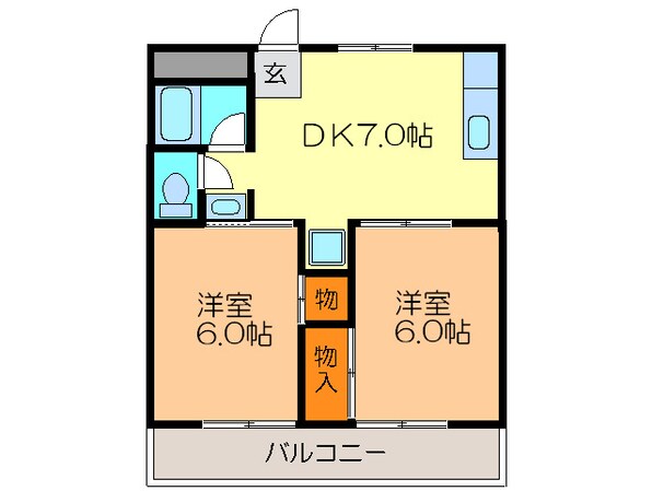 シャンブルヨシオカの物件間取画像